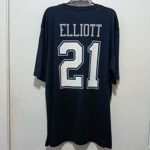 NIKE Dallas Cowboys #21 Elliott Mens Size L Shirt Dark Blue T-Shirt